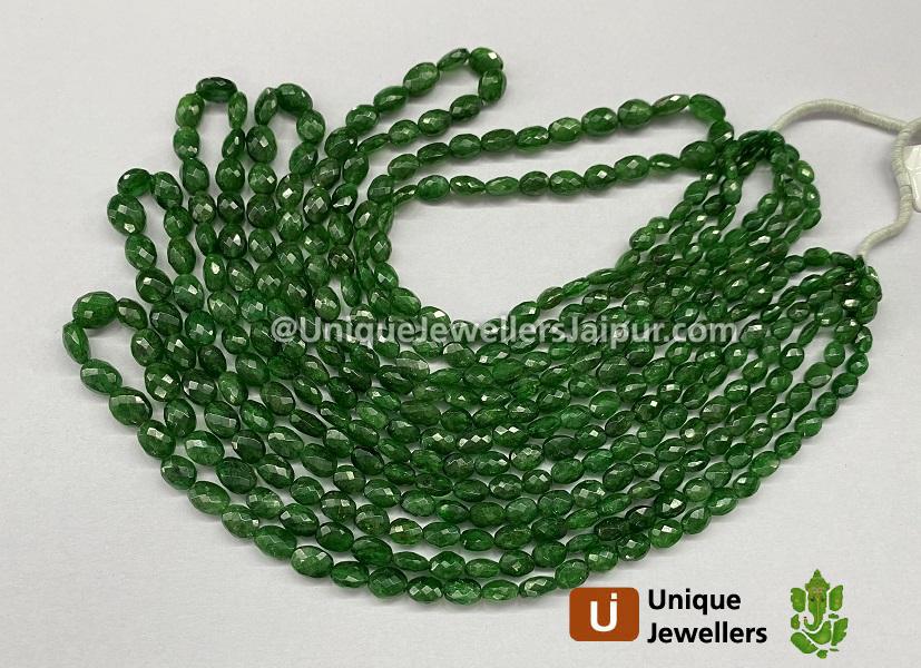 Tsavorite Faceted Oval Beads